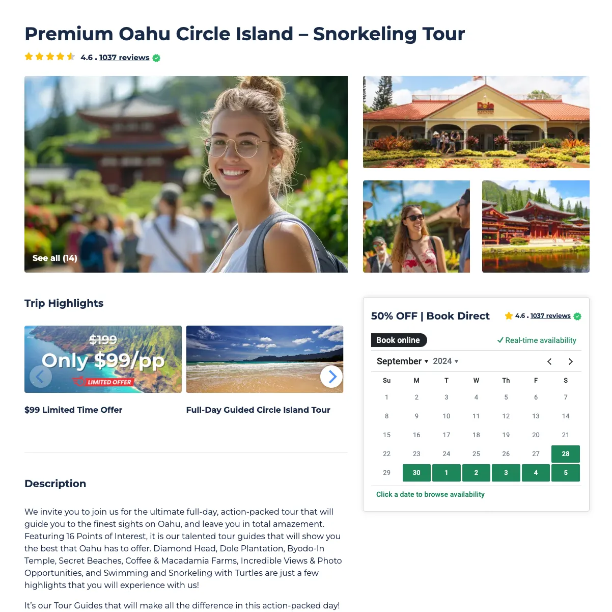 Gondola product page template showing conversion-optimized layout