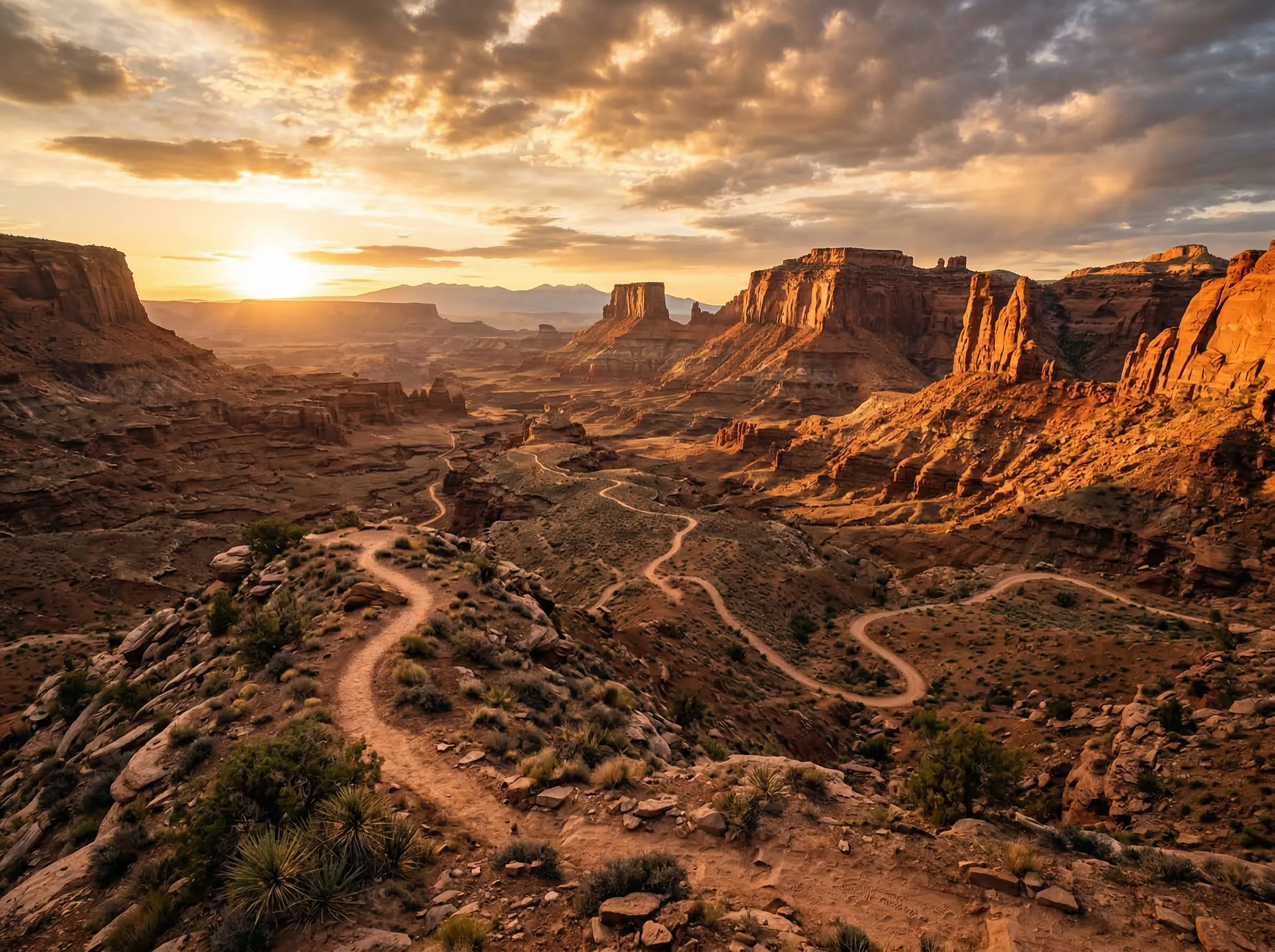 ATV group navigating a scenic off-road mountain trail