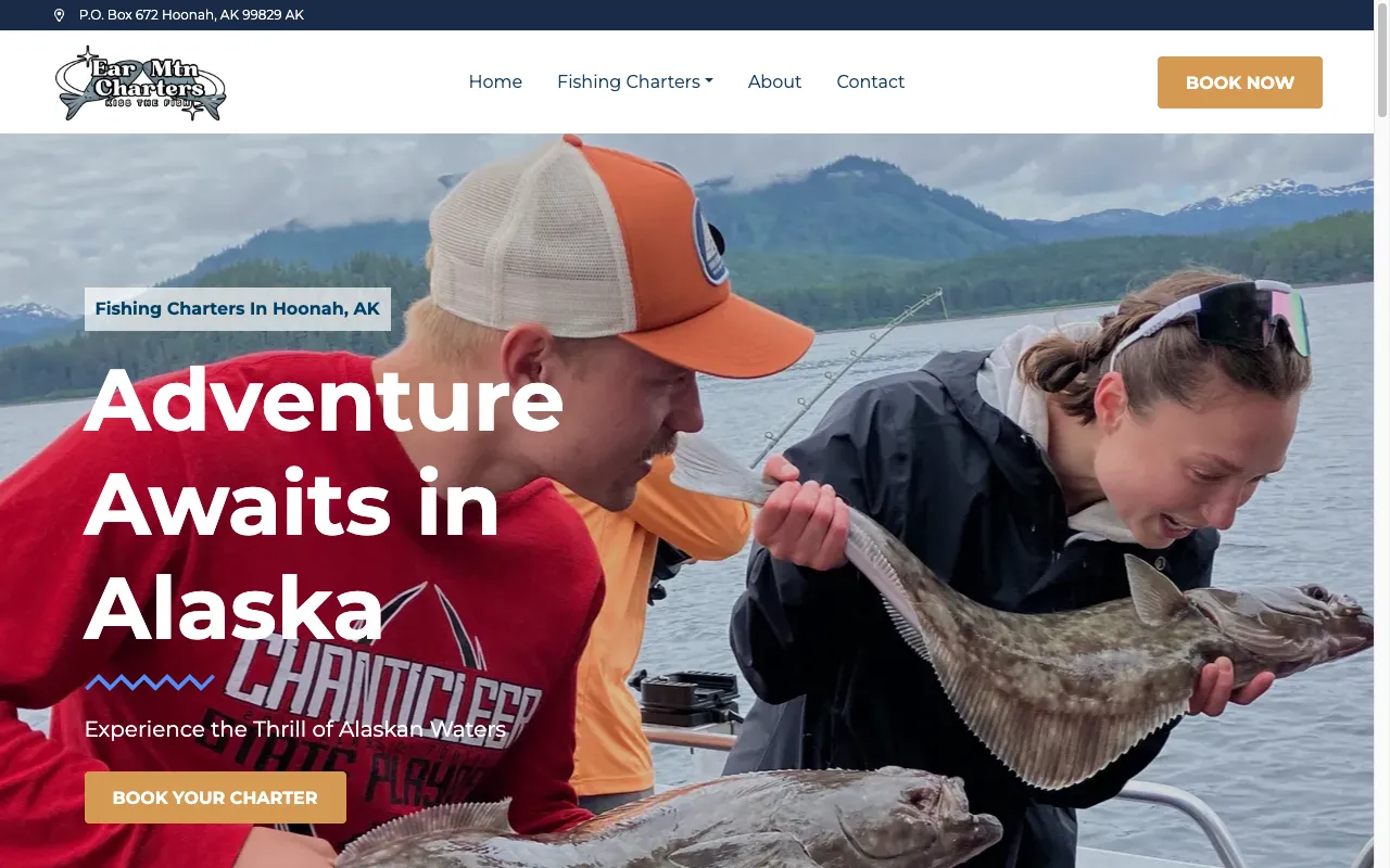 Ear Mountain Charters website screenshot