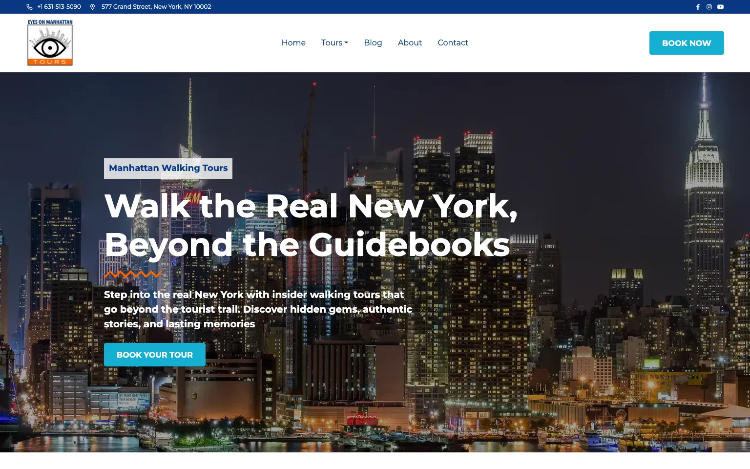 Eyes On Manhattan website screenshot