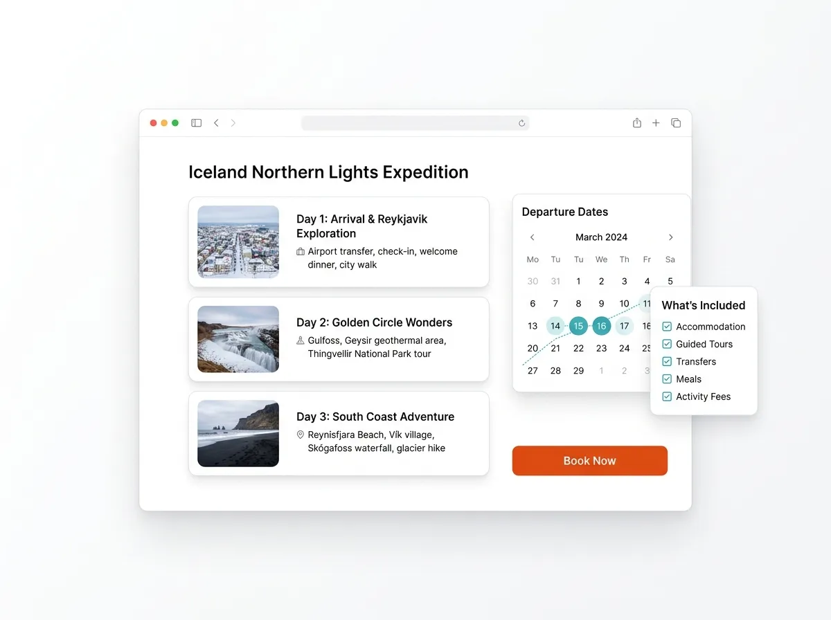 Day-by-Day Itineraries That Sell the Full Experience