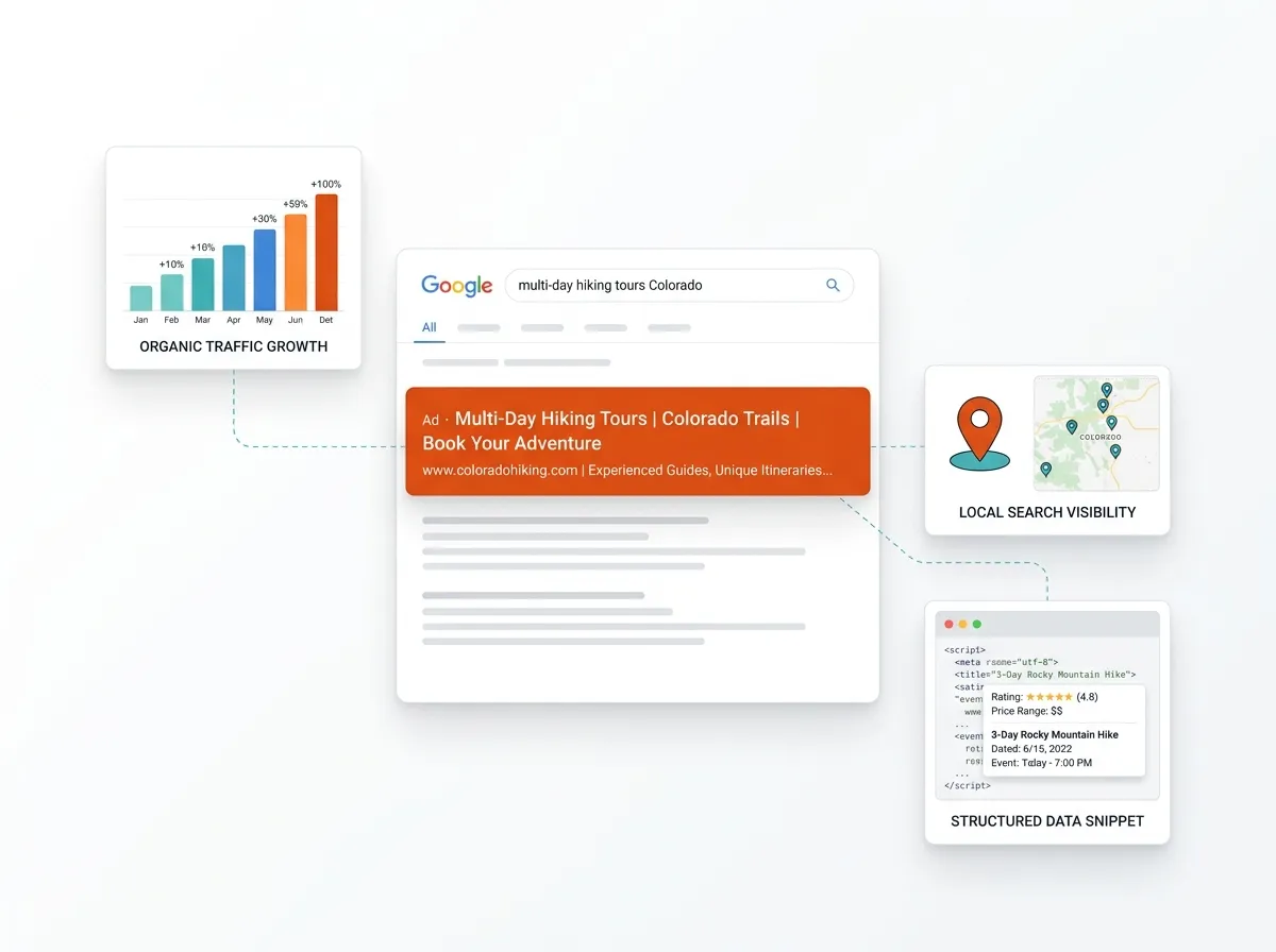 Show Up When They Search "Multi-Day [Activity] Tours"