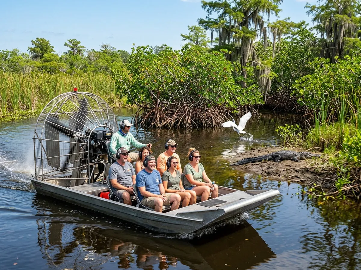 Airboat tour through the Everglades