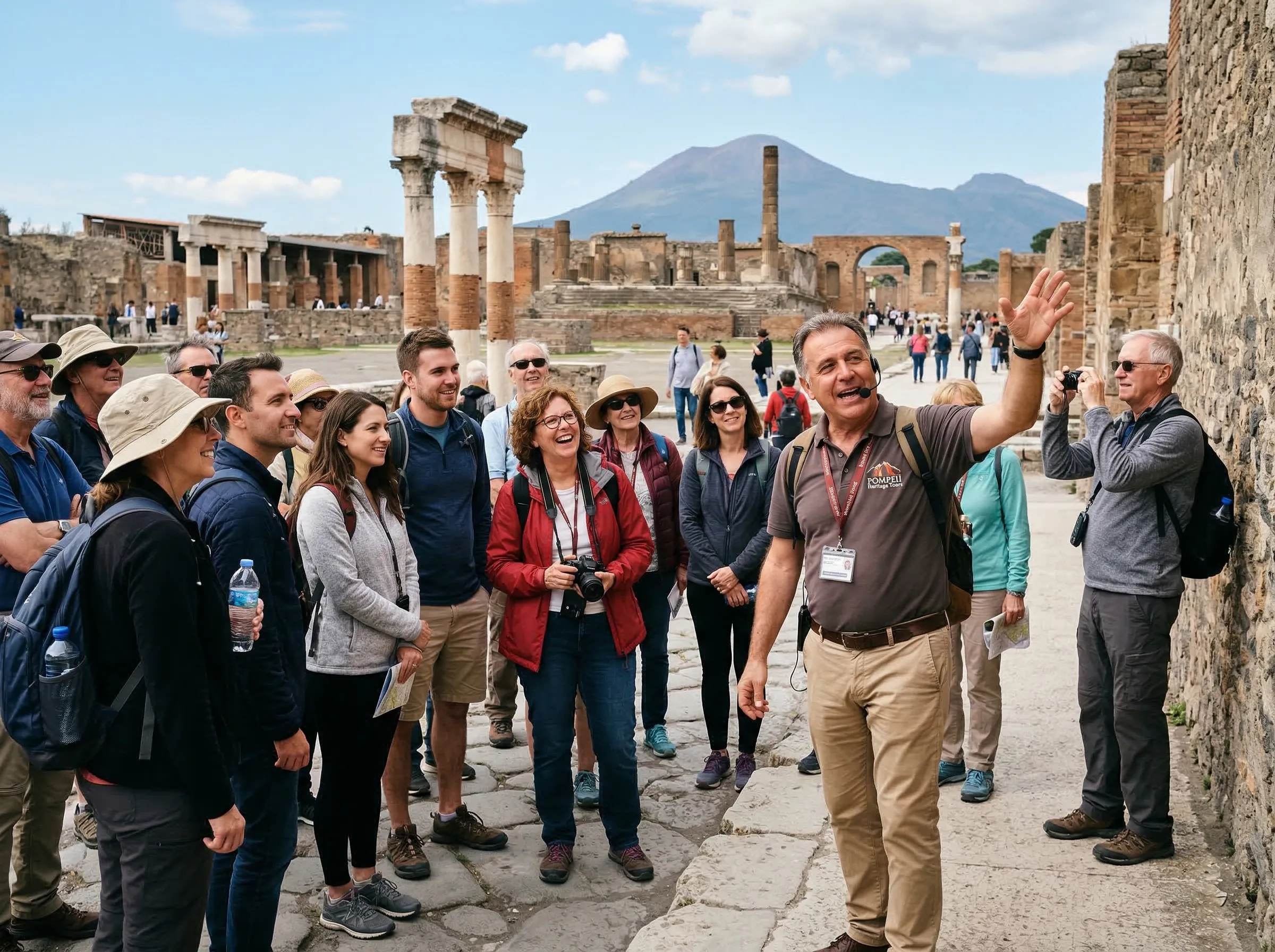 History walking tour at ancient ruins or castle