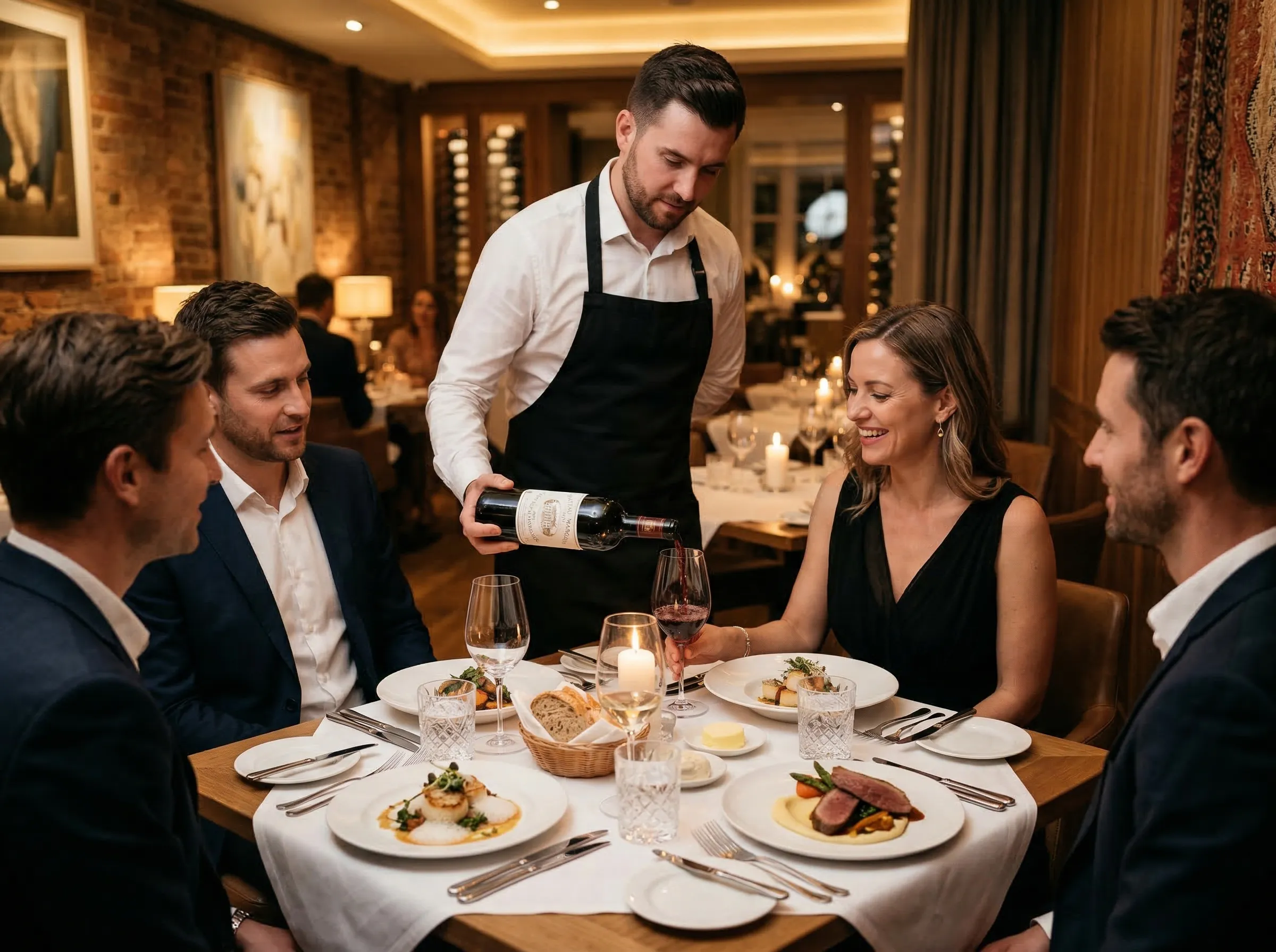 Private dining experience on a food tour