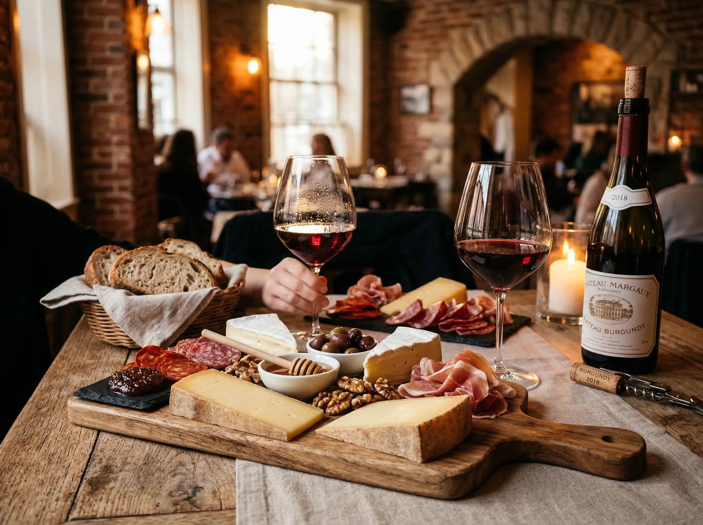 Curated food and wine pairing experience