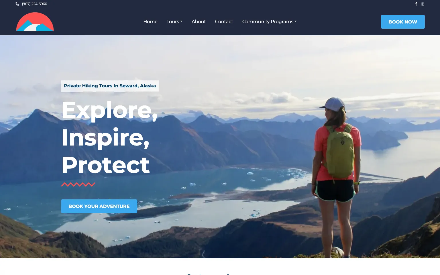 Seward Wilderness Collective website screenshot