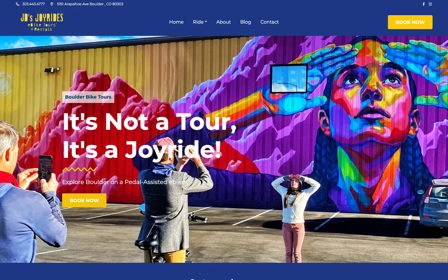 JD's Joyrides website screenshot