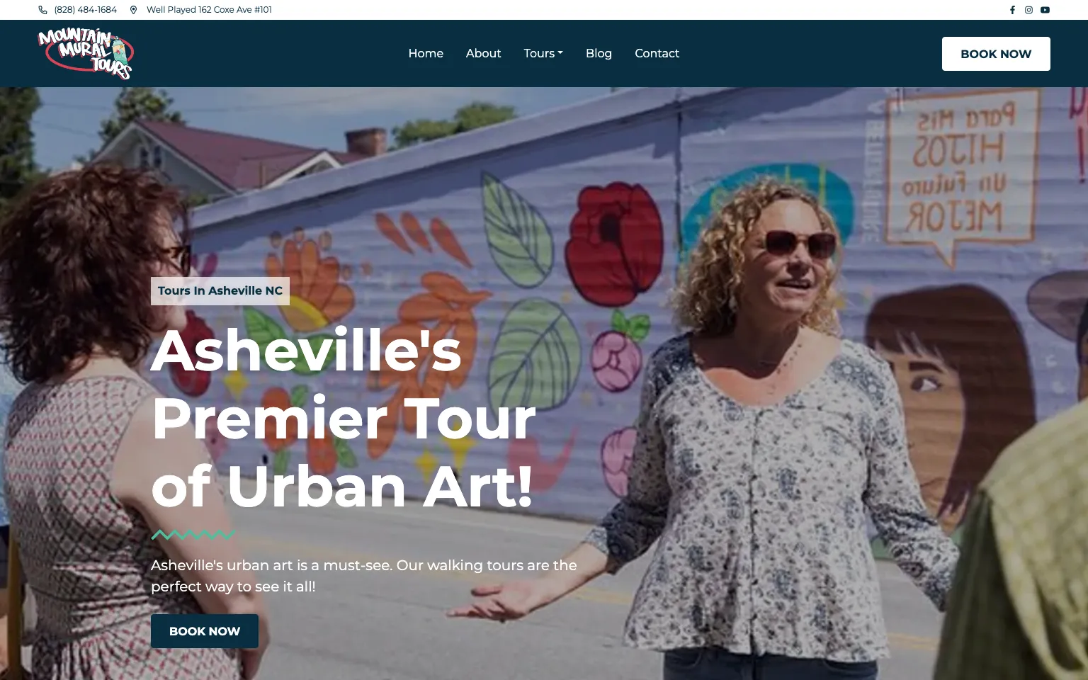 Mountain Mural Tours website screenshot