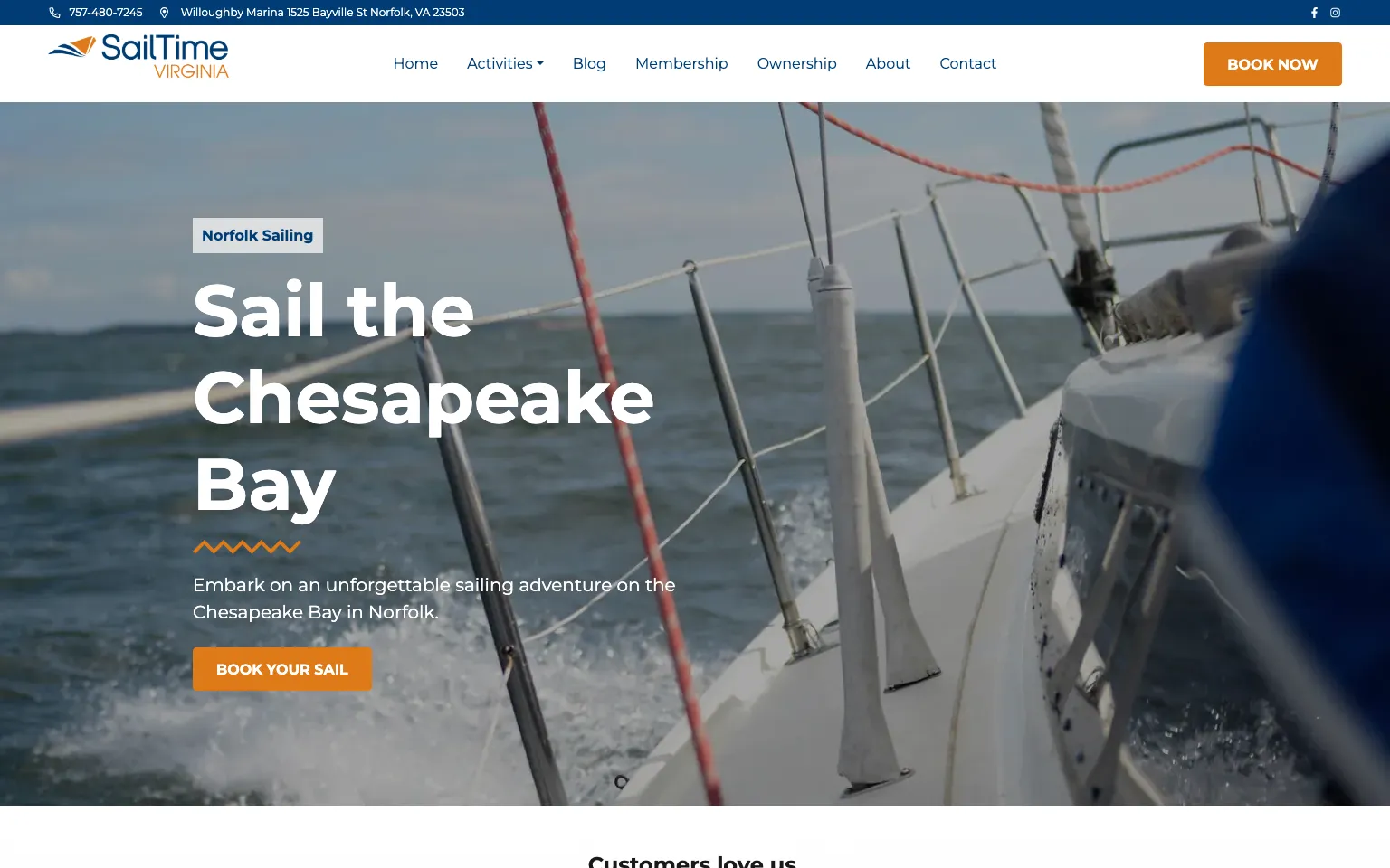 Norfolk Sailing website screenshot