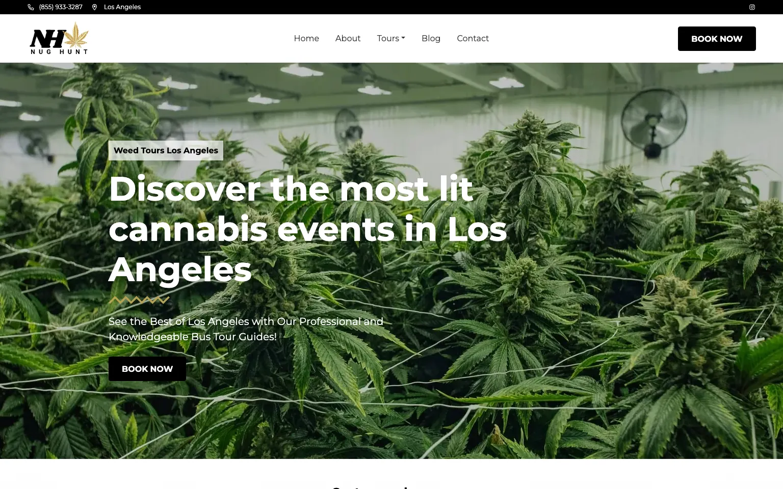 Nug Hunt website screenshot