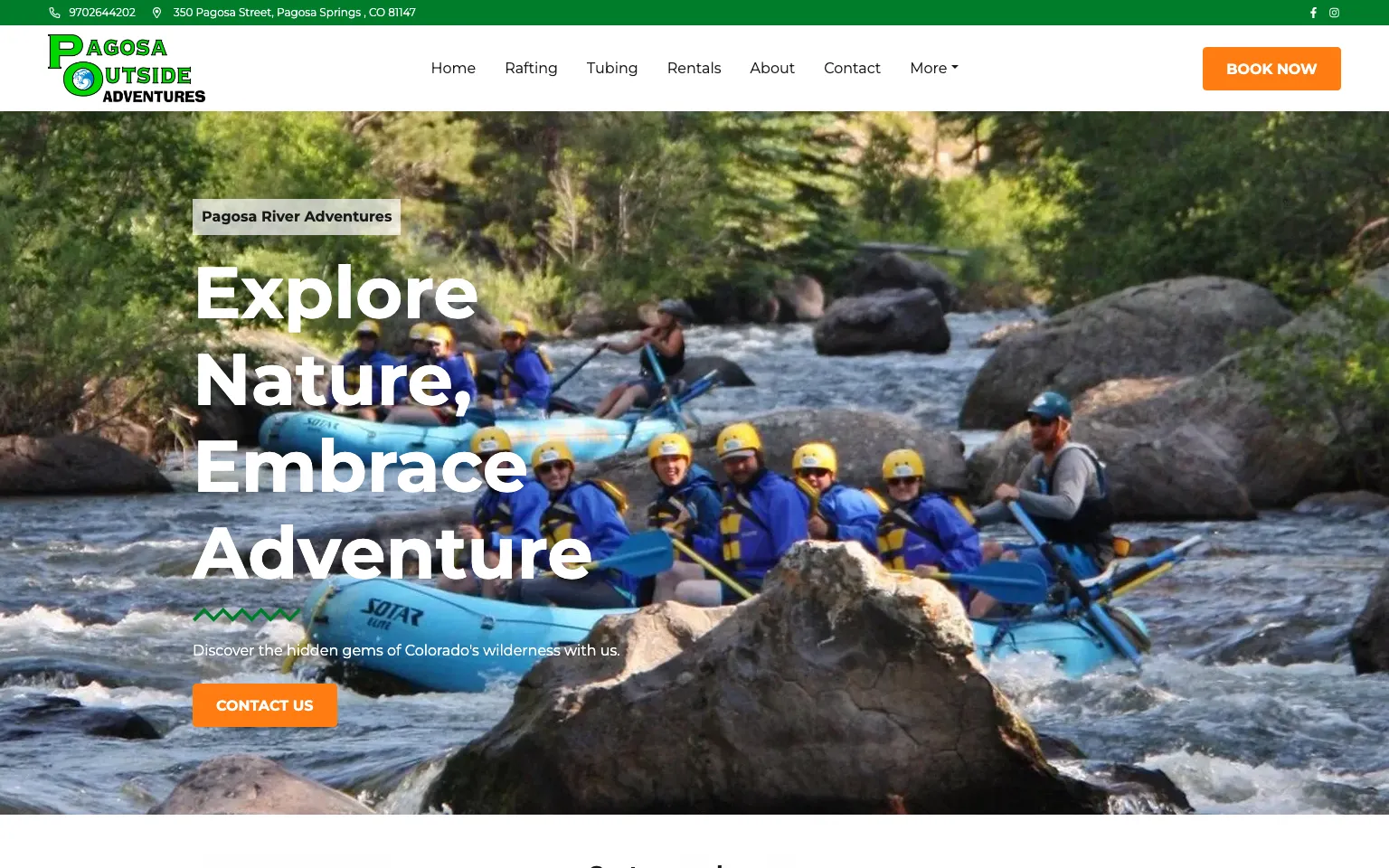 Pagosa Outside website screenshot