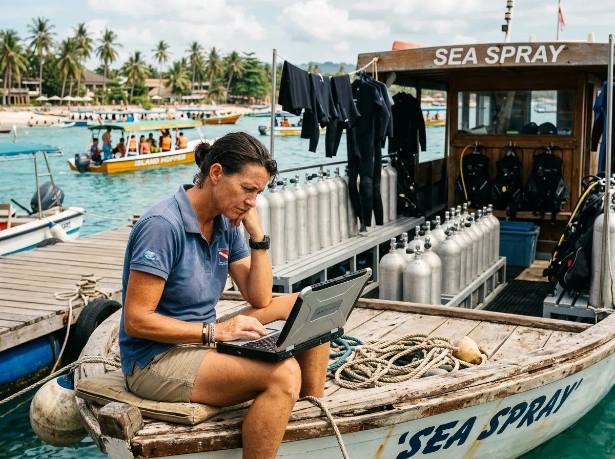snorkeling tour & dive operation operator struggling with their website