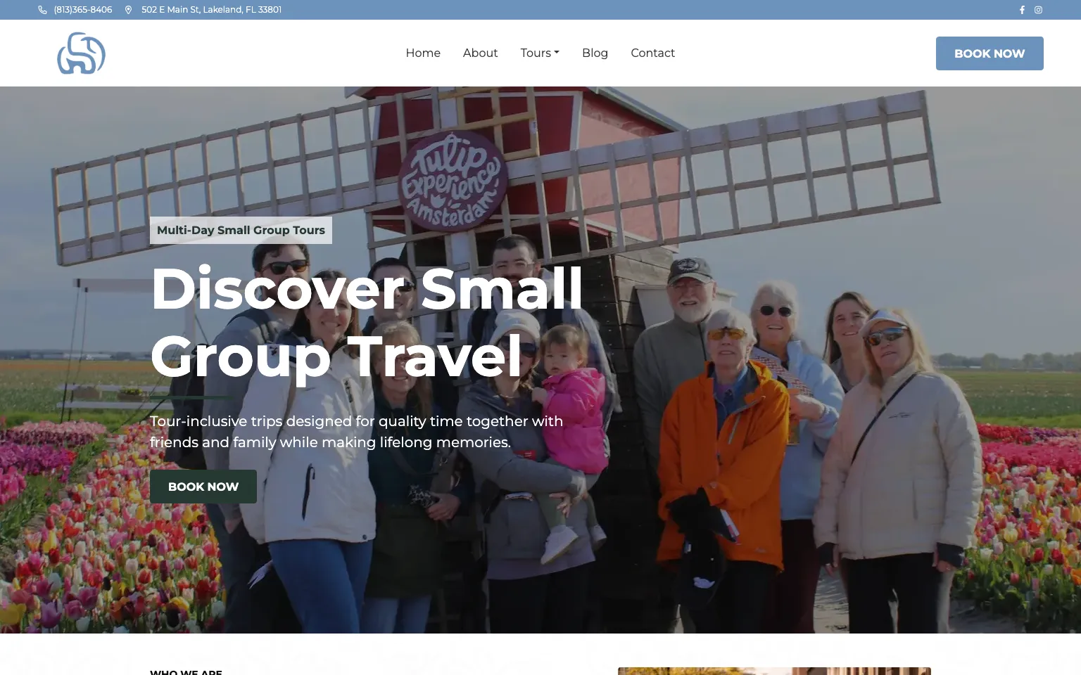 Quality Time Tour Company website screenshot