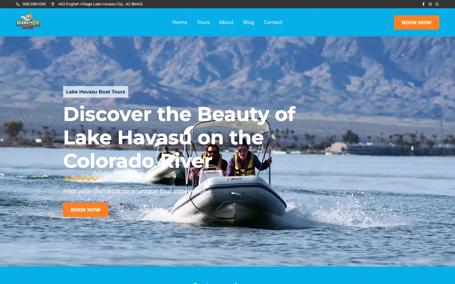 Rubba Duck Safari website screenshot