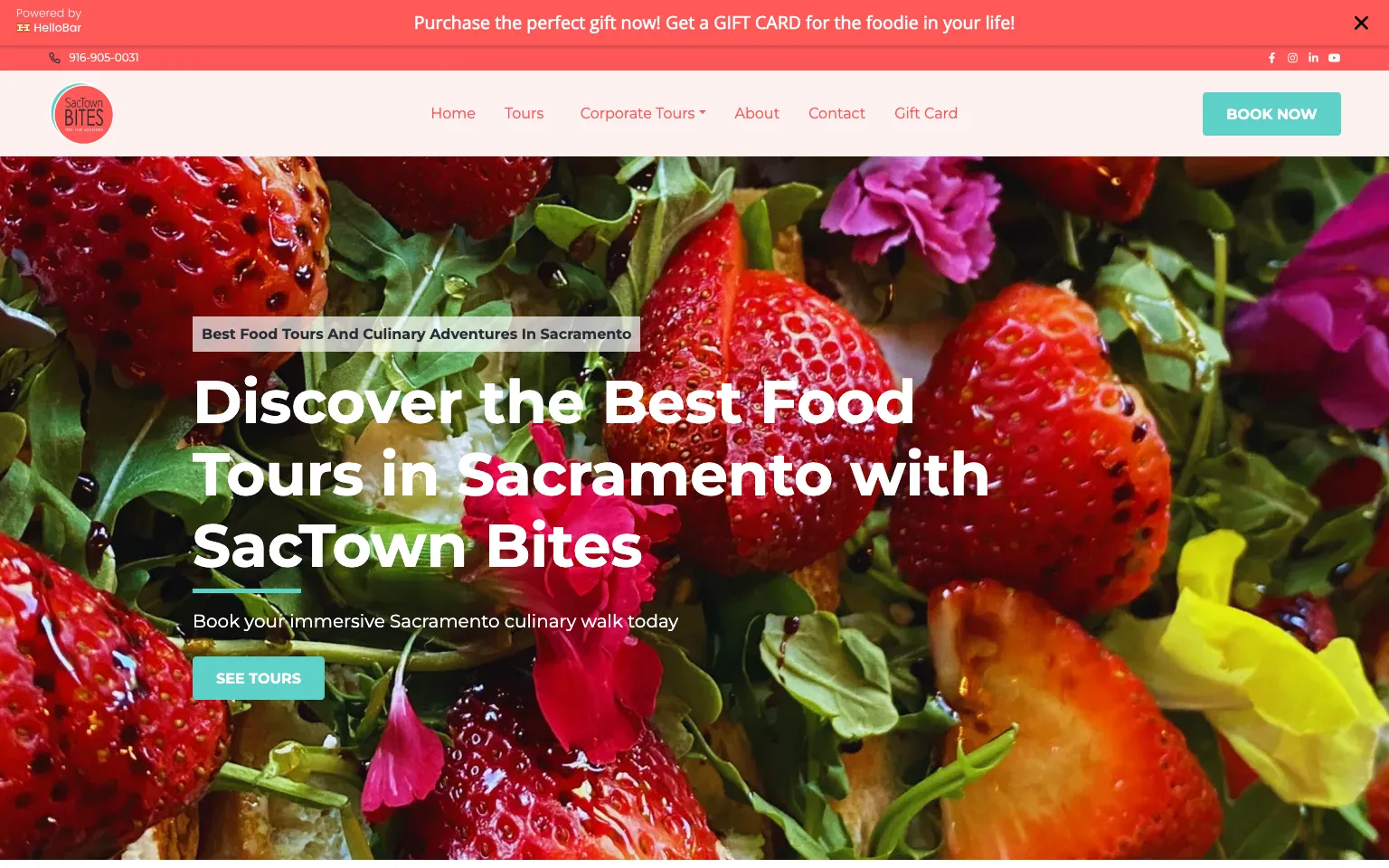 SacTown Bites website screenshot