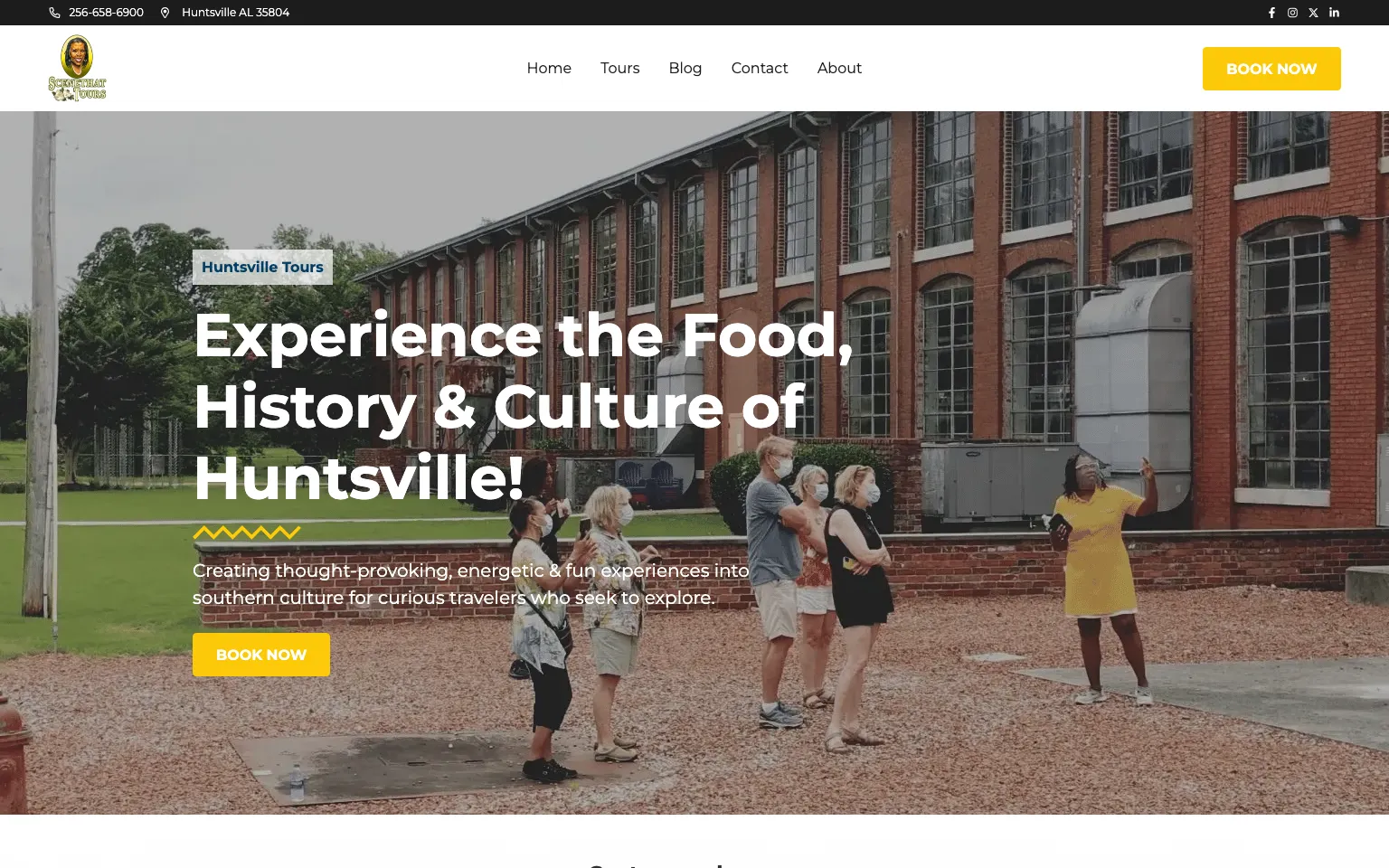 Scenethat Tours website screenshot