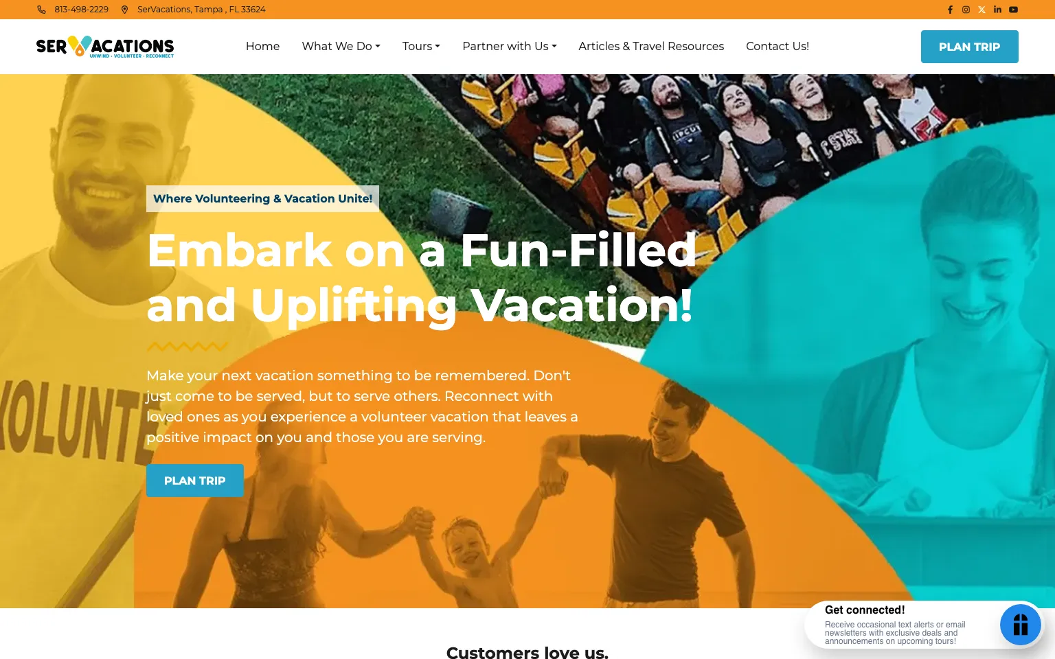 SerVacations website screenshot