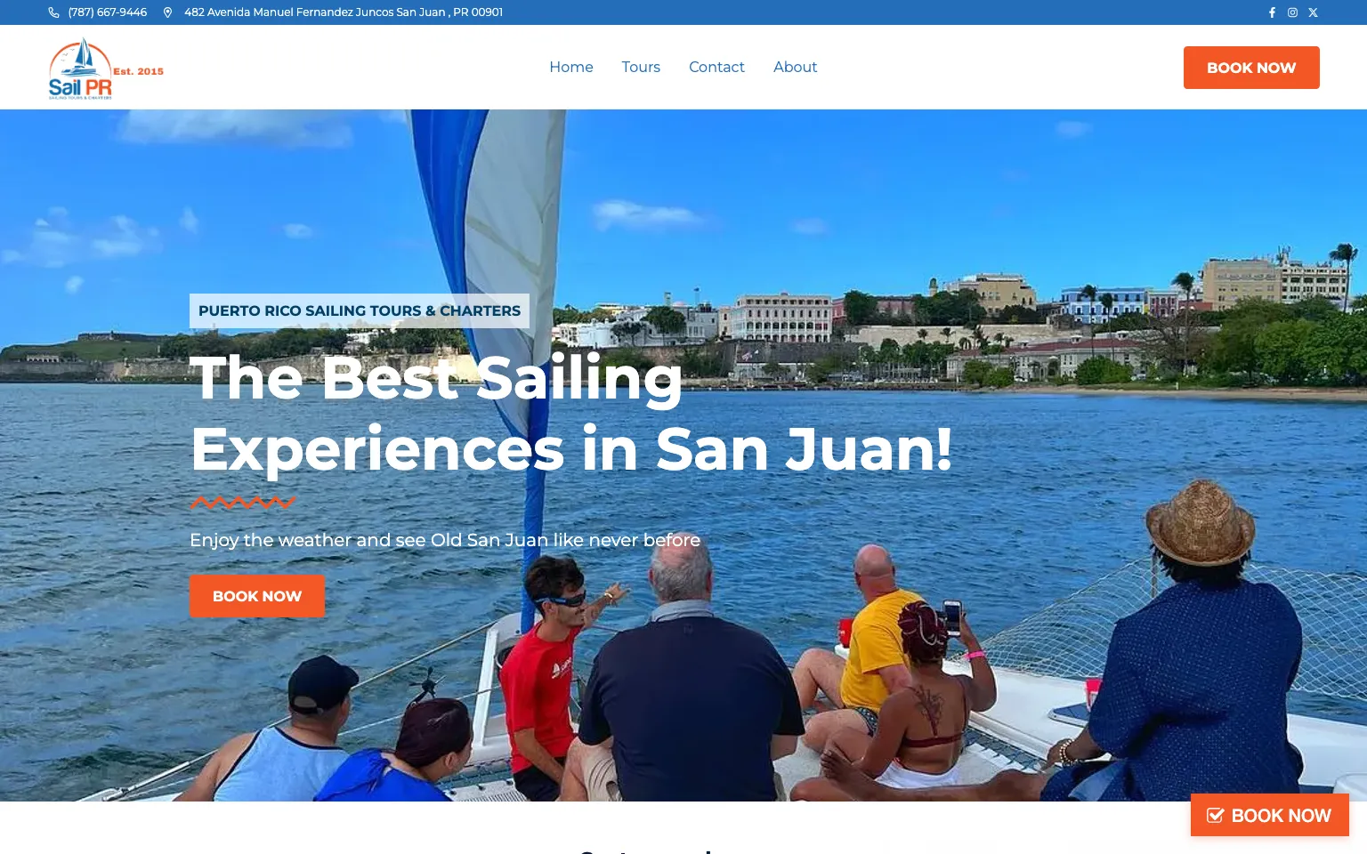 Sail PR website screenshot